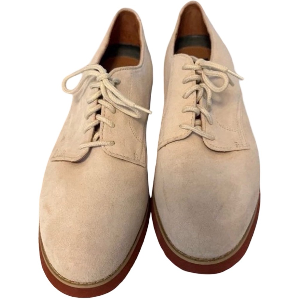 Nunn Bush Beige Suede Derby Oxfords